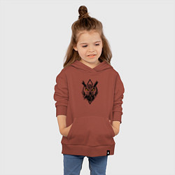 Толстовка детская хлопковая Ушастая сова, цвет: кирпичный — фото 2