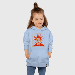 Толстовка детская хлопковая Горшок хохлома, цвет: мягкое небо — фото 2