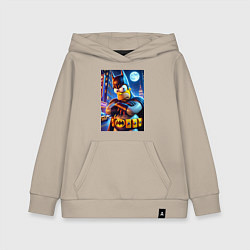Толстовка детская хлопковая Batsimpson - ai art collaboration, цвет: миндальный