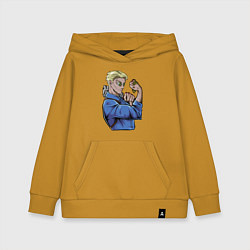 Толстовка детская хлопковая Магическая битва Нанами Кенто битва, цвет: горчичный