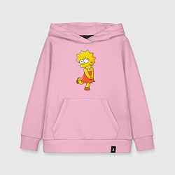 Толстовка детская хлопковая Lisa Simpson, цвет: светло-розовый