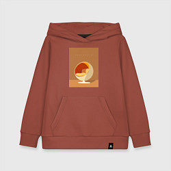 Толстовка детская хлопковая Эстетика, цвет: кирпичный