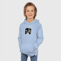 Толстовка детская хлопковая Лесные райдеры, цвет: мягкое небо — фото 2