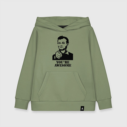 Детская толстовка-худи Билл Мюррей - ты потрясен / Авокадо – фото 1