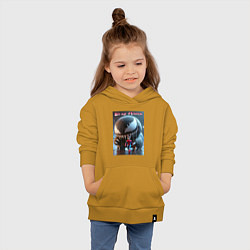 Толстовка детская хлопковая Мультяшные Веном и человек паук - мем, цвет: горчичный — фото 2