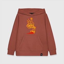 Толстовка детская хлопковая НСК, цвет: кирпичный