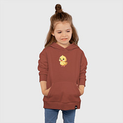Толстовка детская хлопковая Желтая уточка, цвет: кирпичный — фото 2