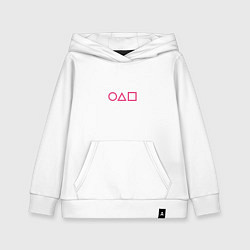 Толстовка детская хлопковая Игра в кальмара 2, цвет: белый