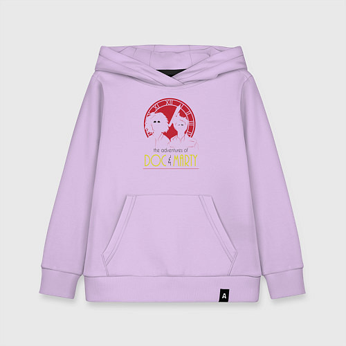 Детская толстовка-худи Приключение Дока и Марти / Лаванда – фото 1