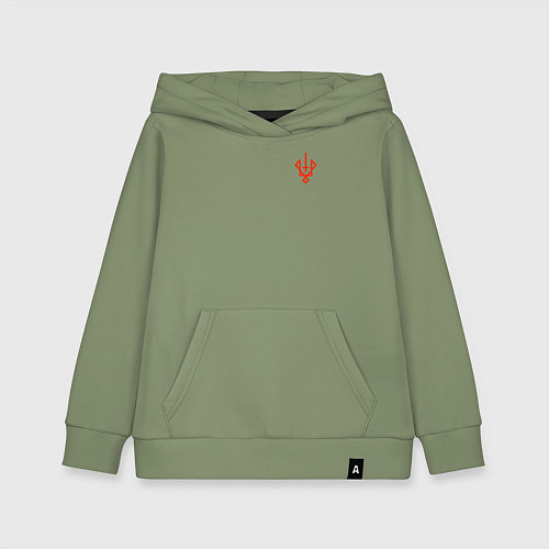 Детская толстовка-худи Славянский символ руевит / Авокадо – фото 1