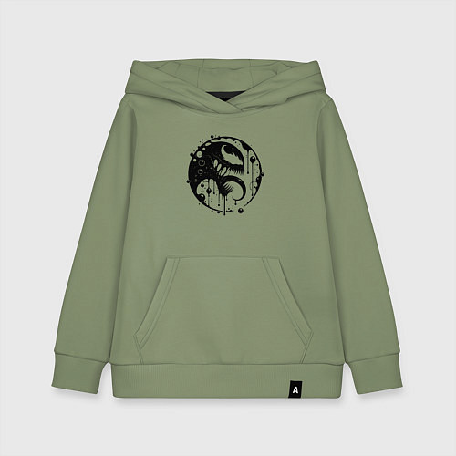 Детская толстовка-худи Профиль Вкнома в круге / Авокадо – фото 1
