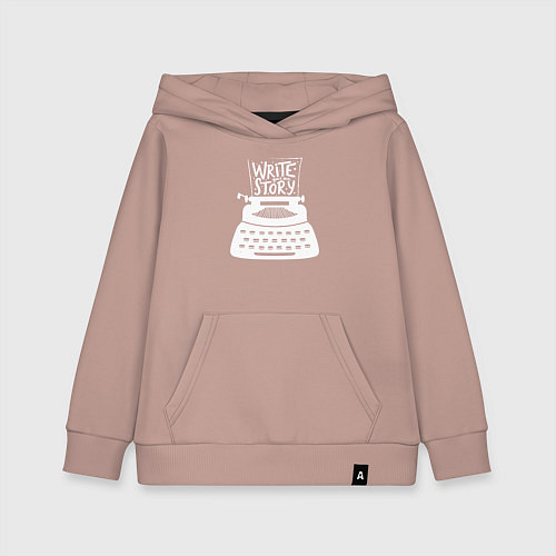 Детская толстовка-худи Напиши историю / Пыльно-розовый – фото 1