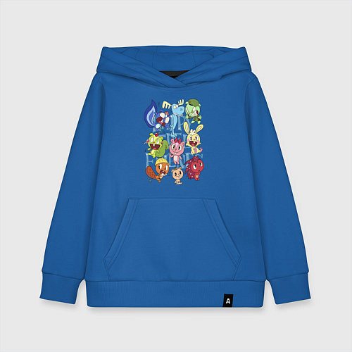 Детская толстовка-худи Счастливые лесные друзья / Синий – фото 1