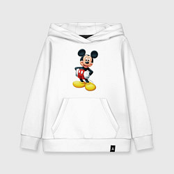 Толстовка детская хлопковая Микки - мышь, цвет: белый