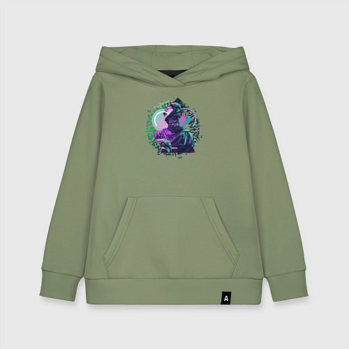 Детская толстовка-худи Греческая Скульптура с графическими элементами / Авокадо – фото 1