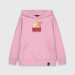Толстовка детская хлопковая Ванпанч герой hero, цвет: светло-розовый