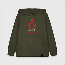 Толстовка детская хлопковая Assassins Creed Shadows - badge, цвет: хаки