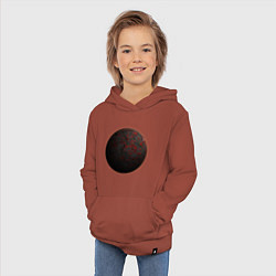 Толстовка детская хлопковая Планета арт, меркурий, цвет: кирпичный — фото 2