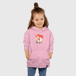 Толстовка детская хлопковая Любовь кошачья, цвет: светло-розовый — фото 2