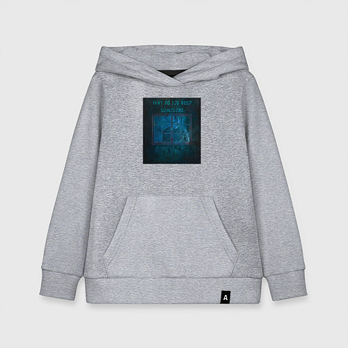 Детская толстовка-худи Why do you need someone / Меланж – фото 1