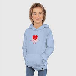 Толстовка детская хлопковая Письмо любви, цвет: мягкое небо — фото 2