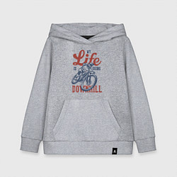 Толстовка детская хлопковая My life is going downhill, цвет: меланж