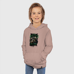 Толстовка детская хлопковая Кастом мотоцикл, цвет: пыльно-розовый — фото 2