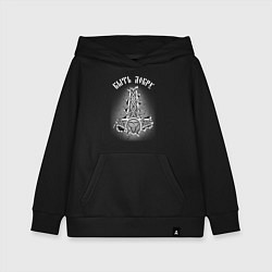 Толстовка детская хлопковая Молот Мьёльнир - быть добру, цвет: черный