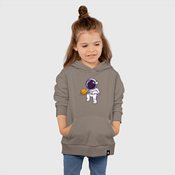 Толстовка детская хлопковая Saturn football, цвет: утренний латте — фото 2