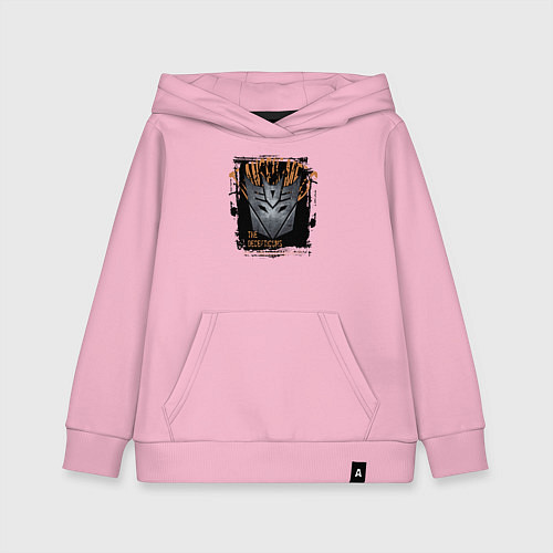 Детская толстовка-худи Трансформеры знак десептиконов / Светло-розовый – фото 1