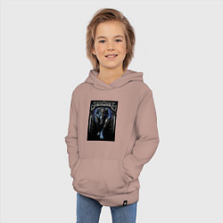 Толстовка детская хлопковая Metallica thrash metal style - wolf, цвет: пыльно-розовый — фото 2