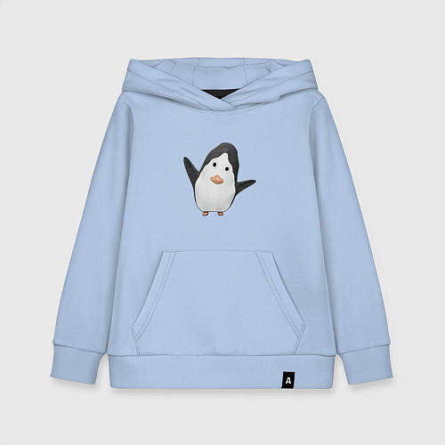 Детская толстовка-худи Cartoon penguin / Мягкое небо – фото 1