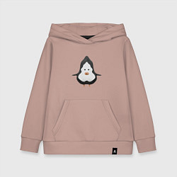 Толстовка детская хлопковая Cartoon penguin character, цвет: пыльно-розовый