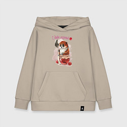 Толстовка детская хлопковая С днем варенья, цвет: миндальный
