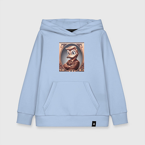 Детская толстовка-худи Дональд Дак-Трамп на денежной купюре / Мягкое небо – фото 1