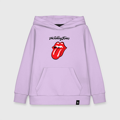 Детская толстовка-худи Rolling Stones - logo / Лаванда – фото 1