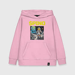 Толстовка детская хлопковая Pino на луне, цвет: светло-розовый