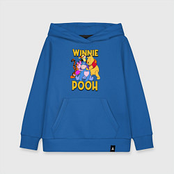 Толстовка детская хлопковая Winnie Pooh hugs, цвет: синий