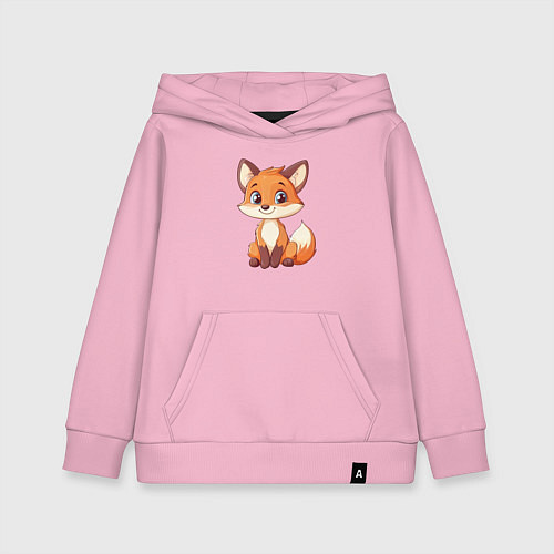 Детская толстовка-худи Хитрый лисёнок / Светло-розовый – фото 1