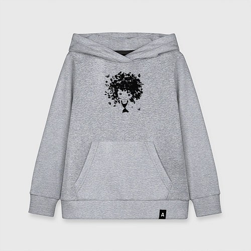 Детская толстовка-худи Милая весенняя девчонка / Меланж – фото 1