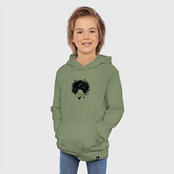 Толстовка детская хлопковая Spring girl, цвет: авокадо — фото 2