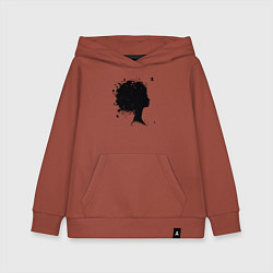 Толстовка детская хлопковая Girl flowers, цвет: кирпичный
