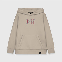 Толстовка детская хлопковая Depeche Mode - videos logo, цвет: миндальный