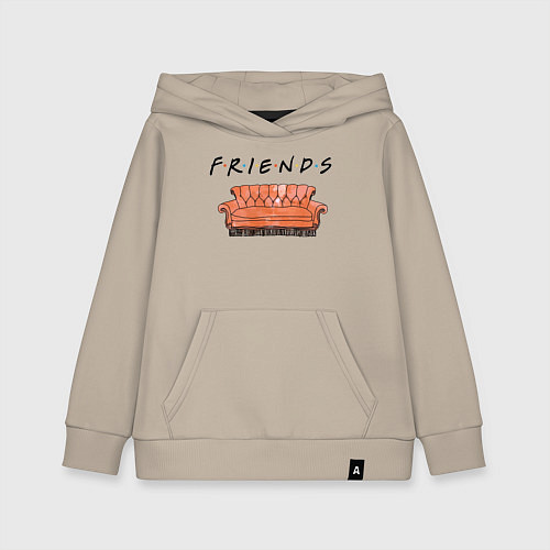 Детская толстовка-худи Friends - sofa / Миндальный – фото 1