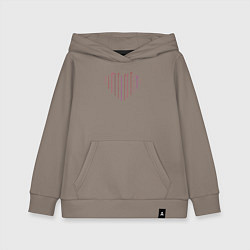 Толстовка детская хлопковая Любовь на сердце, цвет: утренний латте