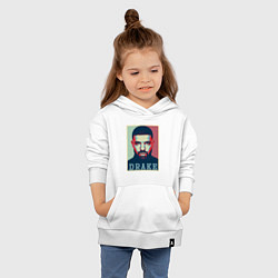 Толстовка детская хлопковая Drake, цвет: белый — фото 2