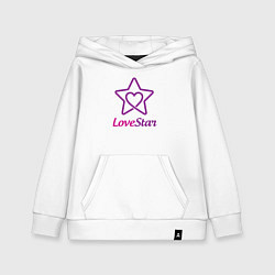 Толстовка детская хлопковая Звезда любви, цвет: белый