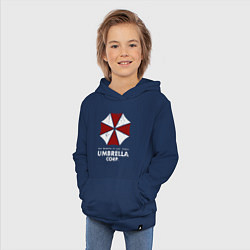 Толстовка детская хлопковая Umbrella corporation logo, цвет: тёмно-синий — фото 2