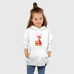 Толстовка детская хлопковая Победа - Родина мать, цвет: белый — фото 2