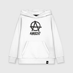 Толстовка детская хлопковая Анархист, цвет: белый